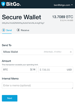 BitGo - Web - Choose your wallet - Bitcoin