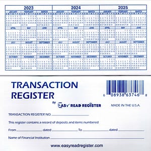 16 Pack Checkbook Transaction Register Ledger 23-24-25 Calendars